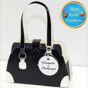 Black Glitter & Silver - Gift Card Holder