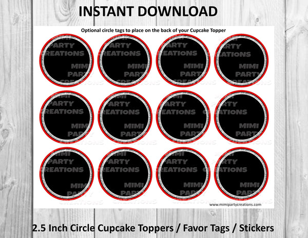 Graduation Design #01 - Cupcake Toppers / Favor Tags / Stickers