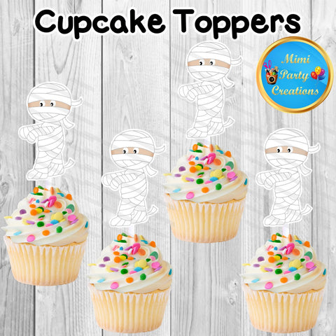 Halloween Mummy / Cupcake Toppers