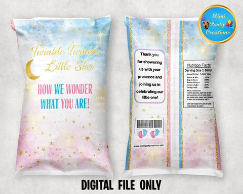 Twinkle Twinkle Little Star Chip Bag - Digital File Only - Instant Download