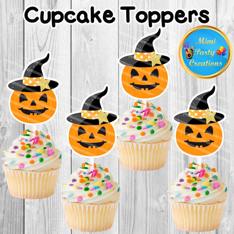 Halloween Pumpkin / Cupcake Toppers