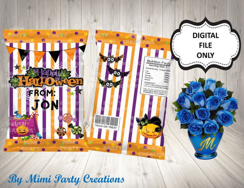 halloween chip bags-our little boo – Personalize Our Party